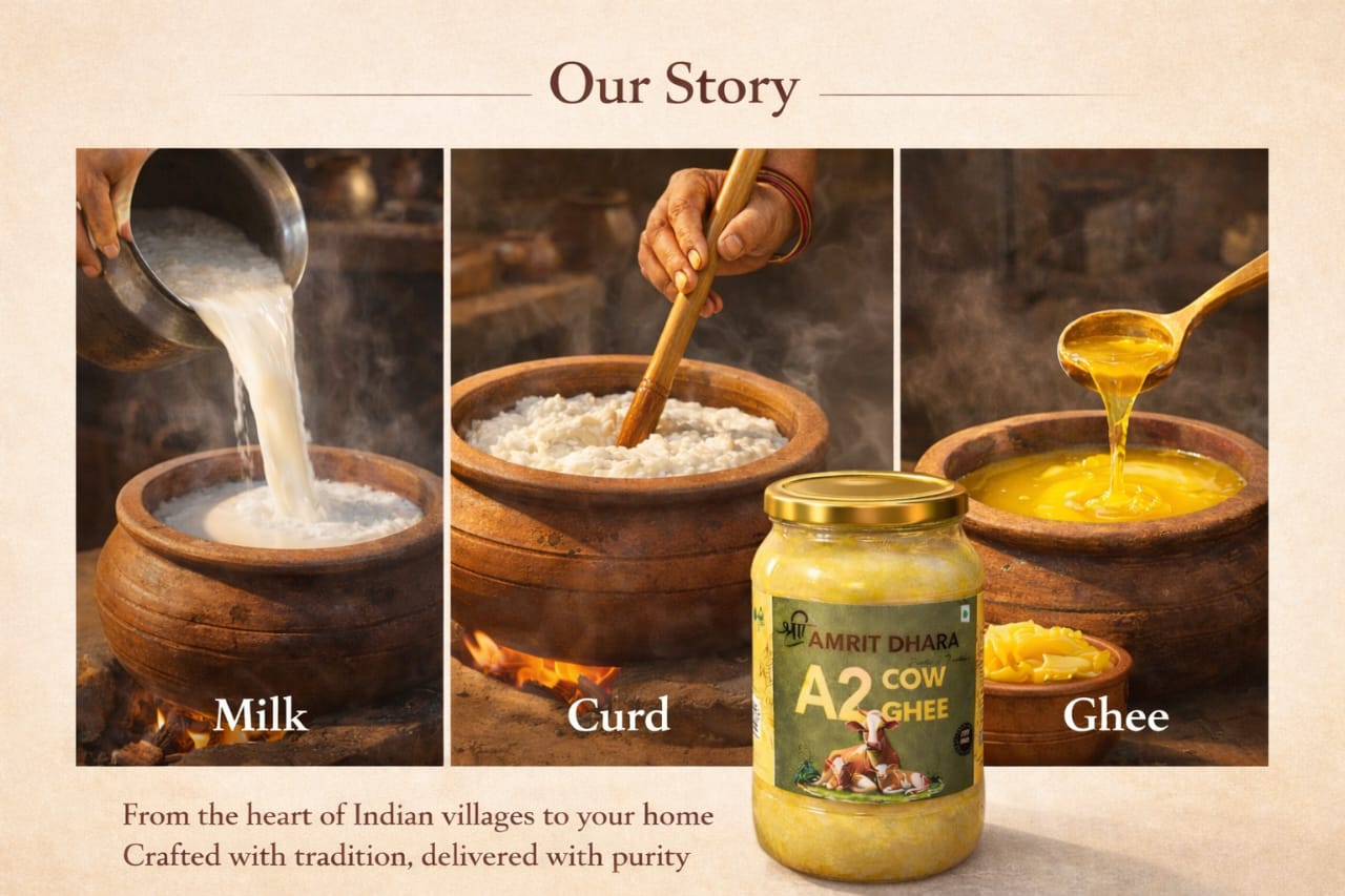 Our Story — milk to curd to ghee process
